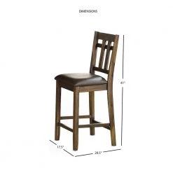 Saranac Brown Slat Back 24 in. Counter Chair (Set of 2) by Steve Silver 14 Saranac Brown Slat Back 24 in. Counter Chair (Set of 2) by Steve Silver -Steve Silver Online Store mocha warm brown steve silver bar stools sa2000cc c3 1000
