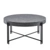 Morgan 42 in. Mottled Gray/Black Large Round Concrete Coffee Table by Steve Silver 2 Morgan 42 in. Mottled Gray/Black Large Round Concrete Coffee Table by Steve Silver -Steve Silver Online Store mottled grey steve silver coffee tables mg200c 64 1000