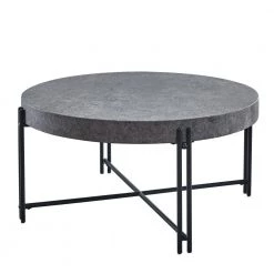 Morgan 42 in. Mottled Gray/Black Large Round Concrete Coffee Table by Steve Silver -Steve Silver Online Store mottled grey steve silver coffee tables mg200c c3 1000