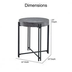 Morgan Grey and Black Round End Table by Steve Silver 10 Morgan Grey and Black Round End Table by Steve Silver -Steve Silver Online Store mottled grey steve silver end side tables mg200e 1f 1000