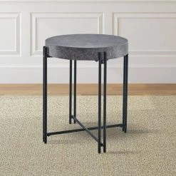 Morgan Grey and Black Round End Table by Steve Silver 11 Morgan Grey and Black Round End Table by Steve Silver -Steve Silver Online Store mottled grey steve silver end side tables mg200e 31 1000