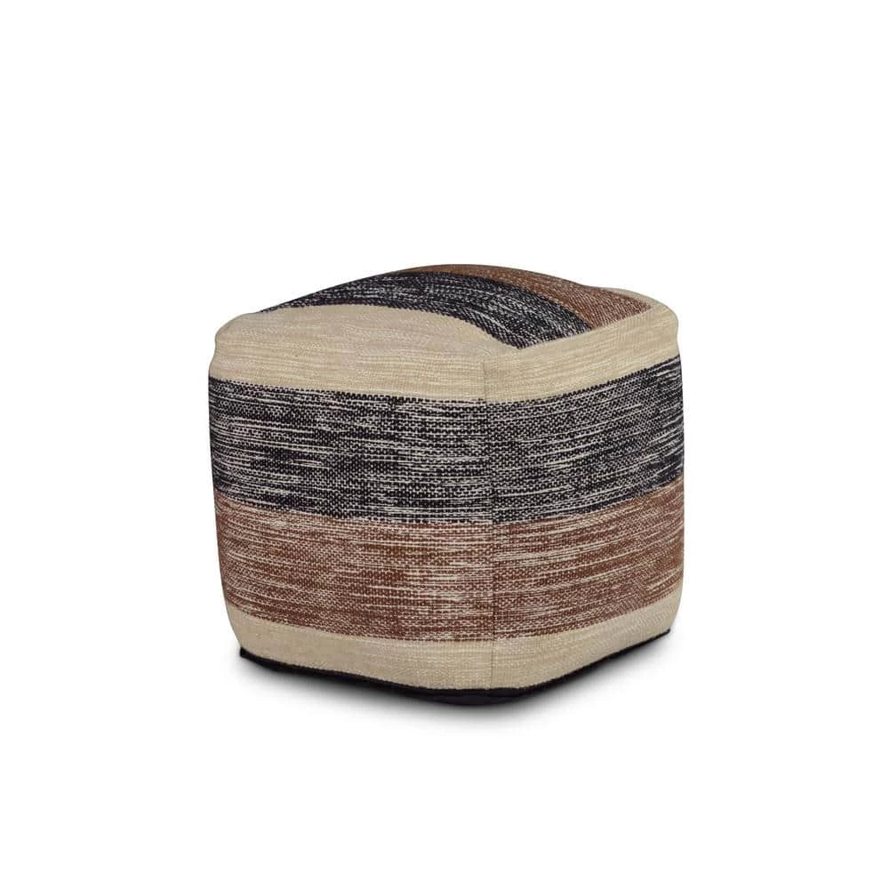 Jamal Square Handwoven Pouf by Steve Silver 4 Jamal Square Handwoven Pouf by Steve Silver - Image 2
