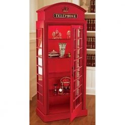 British Telephone Booth Display Multi-Colored Accent Cabinet by Design Toscano -Steve Silver Online Store multi colored design toscano accent cabinets ne36832 31 1000