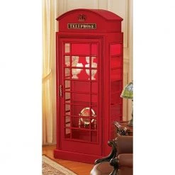 British Telephone Booth Display Multi-Colored Accent Cabinet by Design Toscano -Steve Silver Online Store multi colored design toscano accent cabinets ne36832 c3 1000