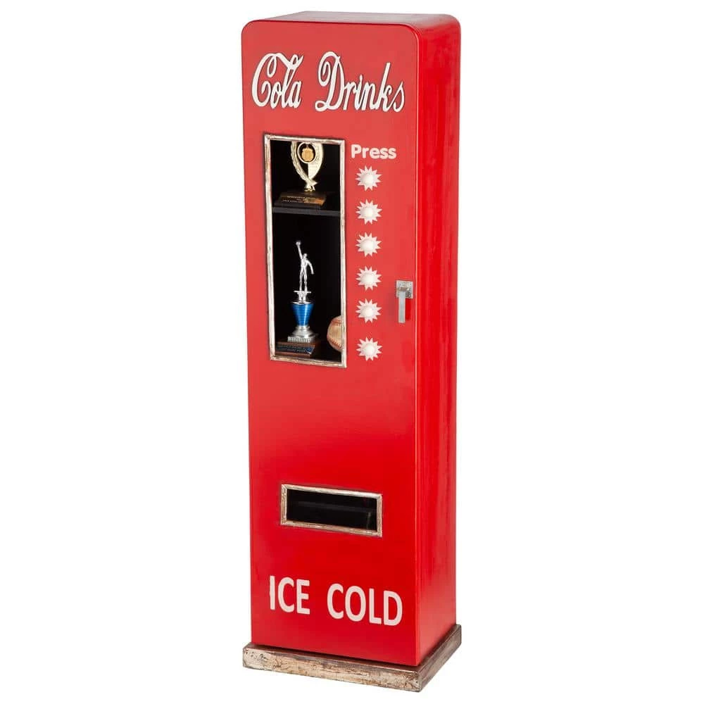 Retro 1950s Multi-Colored Cold Drink Soda Pop Machine Cabinet by Design Toscano 8 Retro 1950s Multi-Colored Cold Drink Soda Pop Machine Cabinet by Design Toscano - Image 6