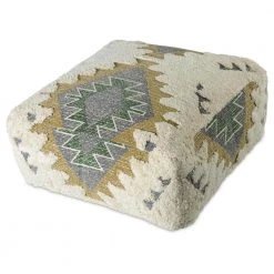 Lyssa Jacquard Fabric Printed Pouf by Steve Silver 11 Lyssa Jacquard Fabric Printed Pouf by Steve Silver -Steve Silver Online Store multi southwest pattern steve silver ottomans ls240p 4f 1000