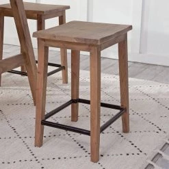 Tahoe 24 in. Natural Backless Counter Stool by Steve Silver 11 Tahoe 24 in. Natural Backless Counter Stool by Steve Silver -Steve Silver Online Store natural steve silver bar stools ta600cs 31 1000