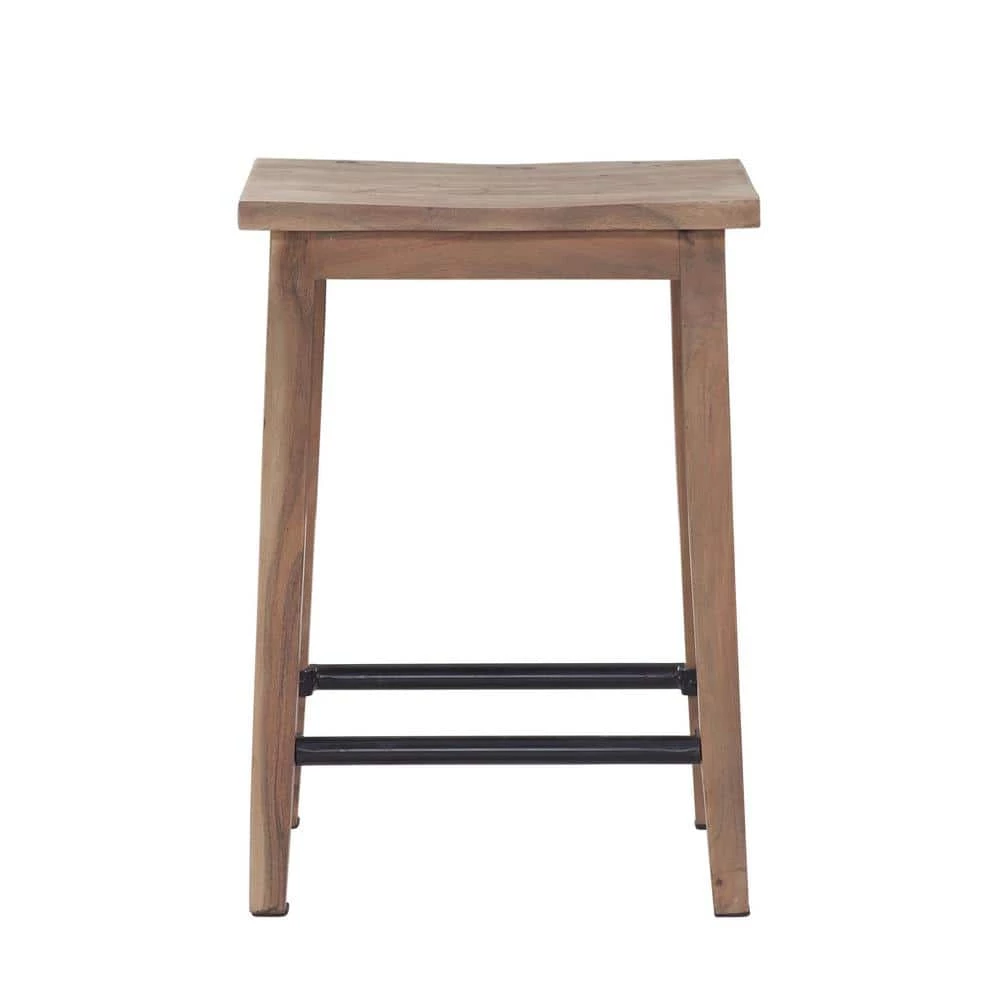 Tahoe 24 in. Natural Backless Counter Stool by Steve Silver 3 Tahoe 24 in. Natural Backless Counter Stool by Steve Silver
