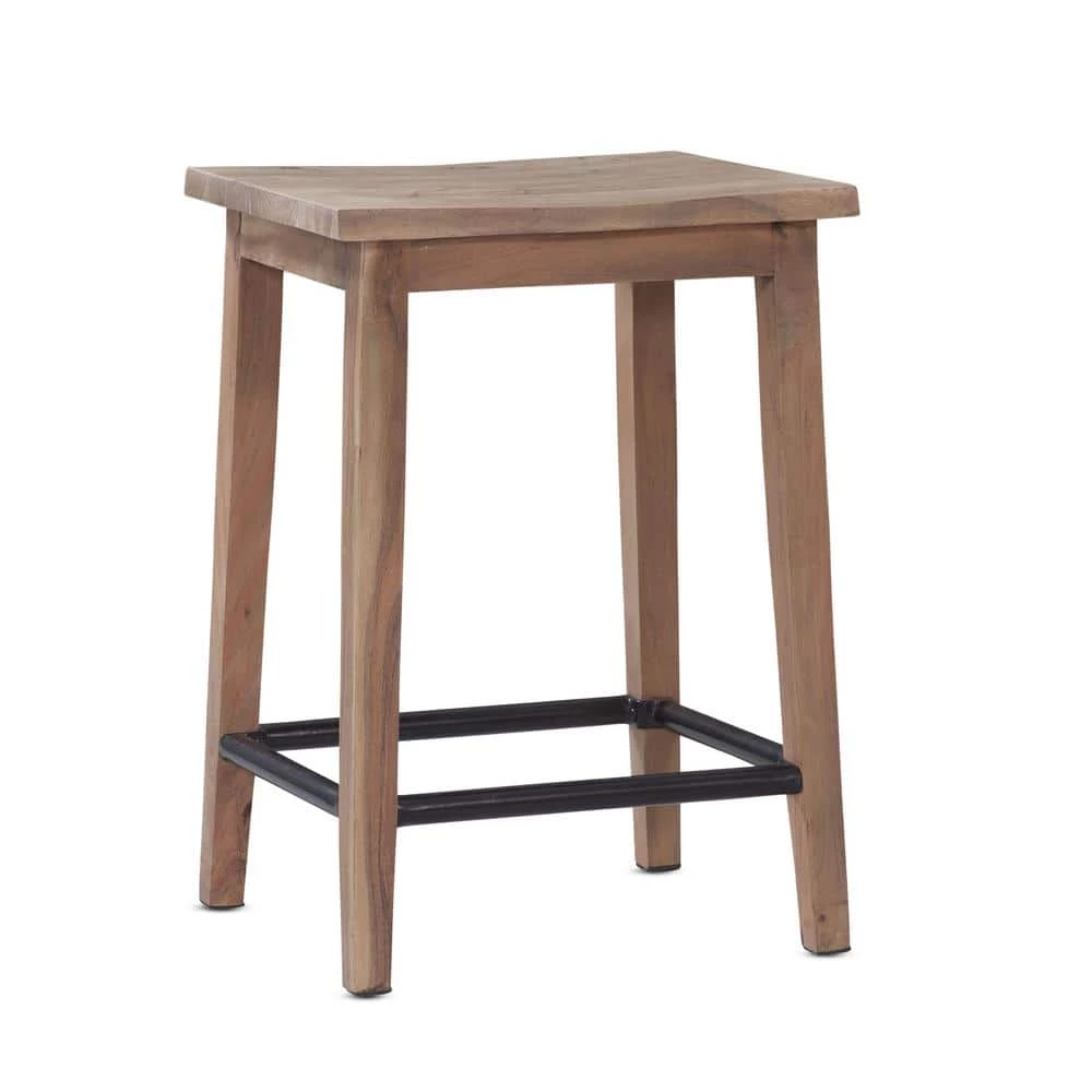 Tahoe 24 in. Natural Backless Counter Stool by Steve Silver 4 Tahoe 24 in. Natural Backless Counter Stool by Steve Silver - Image 2