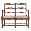 French Provincial Brown Oak Finish Ladderback Settee 41" H X 44" W X 20" D by Design Toscano -Steve Silver Online Store oak design toscano loveseats af1287 64 1000