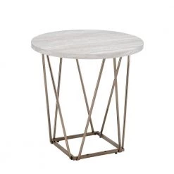 Rowyn 3-Piece 47 in. Off-White/Champagne Large Hexagon Wood Coffee Table Set by Steve Silver -Steve Silver Online Store off white champagne steve silver coffee tables rw3000 1f 1000