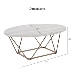 Rowyn 3-Piece 47 in. Off-White/Champagne Large Hexagon Wood Coffee Table Set by Steve Silver -Steve Silver Online Store off white champagne steve silver coffee tables rw3000 40 1000