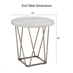 Rowyn 3-Piece 47 in. Off-White/Champagne Large Hexagon Wood Coffee Table Set by Steve Silver -Steve Silver Online Store off white champagne steve silver coffee tables rw3000 a0 1000