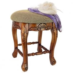 Lady Annette Beige Boudoir Stool (17.5" H X 16.5" W X 16.5" D) (Set of 2) by Design Toscano -Steve Silver Online Store pine design toscano makeup vanities ae93014 31 1000