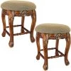 Lady Annette Beige Boudoir Stool (17.5" H X 16.5" W X 16.5" D) (Set of 2) by Design Toscano -Steve Silver Online Store pine design toscano makeup vanities ae93014 64 1000