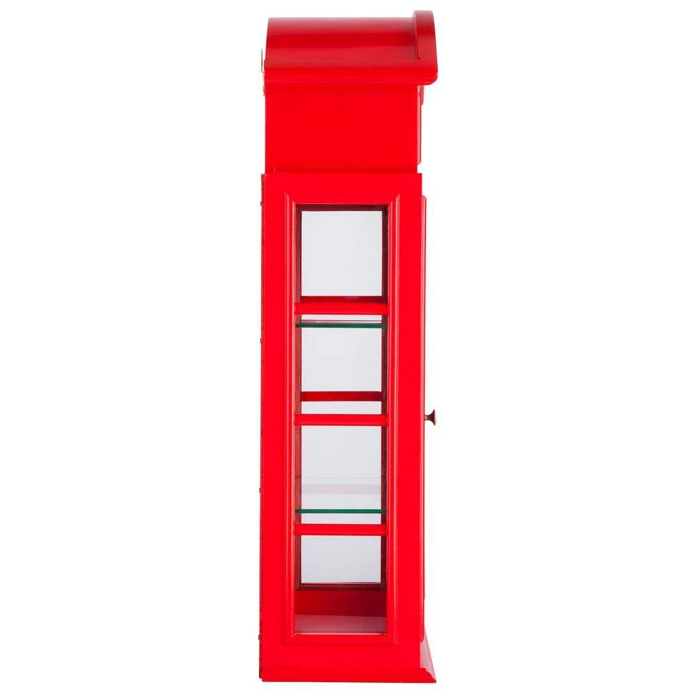 Piccadilly Circus British Telephone Booth Red Wall Curio Accent Cabinet by Design Toscano 6 Piccadilly Circus British Telephone Booth Red Wall Curio Accent Cabinet by Design Toscano - Image 4
