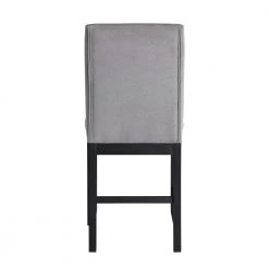 Yves Grey Counter Chair (Set of 2) by Steve Silver -Steve Silver Online Store rubbed charcoal frame with light grey upholstery steve silver dining chairs ys500ccg 1f 1000