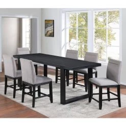 Yves 7pc Gray Counter Height Dining Set by Steve Silver 23 Yves 7pc Gray Counter Height Dining Set by Steve Silver -Steve Silver Online Store rubbed charcoal steve silver dining room sets ys500pt7pc 31 1000