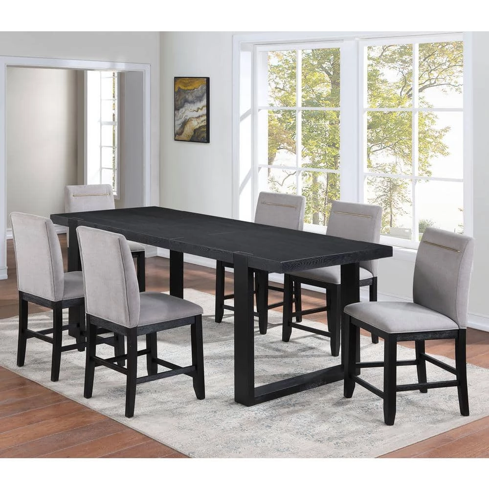 Yves 7pc Gray Counter Height Dining Set by Steve Silver 13 Yves 7pc Gray Counter Height Dining Set by Steve Silver - Image 11