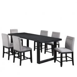 Yves 7pc Gray Counter Height Dining Set by Steve Silver
