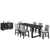 Yves 8pc Gray Counter Height Dining Set by Steve Silver -Steve Silver Online Store rubbed charcoal steve silver dining room sets ys500pt8pc 64 1000