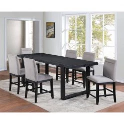 Yves Rubbed Charcoal 77" Counter Table by Steve Silver -Steve Silver Online Store rubbed charcoal steve silver kitchen dining tables ys500ptltt 31 1000