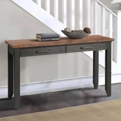 Bear Creek 50 in. Rustic Brown Rectangular Wood Sofa Table by Steve Silver 9 Bear Creek 50 in. Rustic Brown Rectangular Wood Sofa Table by Steve Silver -Steve Silver Online Store rustic brown grey with light warm brown tops steve silver console tables bc700sb 31 1000