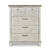 Bear Creek 5-Drawer Rustic Ivory and Honey Chest of Drawers (52 in. H x 42 in. W x 19 in. D) by Steve Silver