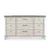 38 in. Height x 66 in. Width x 19 in. Depth Bear Creek 9-Drawer Rustic Ivory and Honey Dresser by Steve Silver -Steve Silver Online Store rustic ivory honey steve silver dressers bc900dr 64 1000