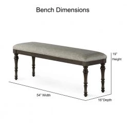 Linnett 19 in. Sagebrush Dining Bench by Steve Silver -Steve Silver Online Store sagebrush steve silver dining benches lt500bn 1f 1000