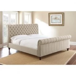 Swanson Sand King Upholstered Bed by Steve Silver -Steve Silver Online Store sand steve silver sleigh beds ss100kbeds 31 1000
