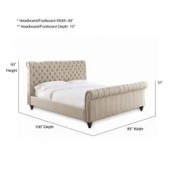 Swanson Sand King Upholstered Bed by Steve Silver -Steve Silver Online Store sand steve silver sleigh beds ss100kbeds 4f 1000