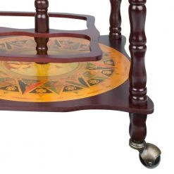 Old World Extended Shelf Italian Replica Beige Globe Bar Cart with Wood Top by Design Toscano -Steve Silver Online Store sepia design toscano bar carts sj33035 76 1000