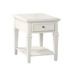Charlestown 26" White End Table by Steve Silver