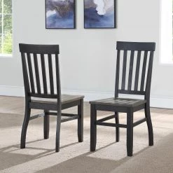 Raven Noir Side Chair (Set of 2) by Steve Silver 9 Raven Noir Side Chair (Set of 2) by Steve Silver -Steve Silver Online Store two tone ebony and driftwood finish steve silver accent chairs rn500s 31 1000
