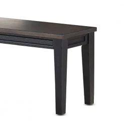 Raven Noir Two Tone Ebony and Driftwood Noir Bench by Steve Silver -Steve Silver Online Store two tone ebony and driftwood steve silver dining benches rn500b 40 1000