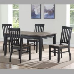 Raven Noir 5-Piece 2-tone ebony and driftwood Dining Set by Steve Silver -Steve Silver Online Store two tone ebony and driftwood steve silver dining room sets rn5005pc 31 1000