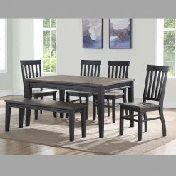 Raven Noir 6-Piece 2-tone ebony and driftwood Dining Set by Steve Silver 17 Raven Noir 6-Piece 2-tone ebony and driftwood Dining Set by Steve Silver -Steve Silver Online Store two tone ebony and driftwood steve silver dining room sets rn5006pc 31 1000