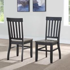 Raven Noir 7-Piece 2-tone ebony and driftwood Dining Set by Steve Silver -Steve Silver Online Store two tone ebony and driftwood steve silver dining room sets rn5007pc 4f 1000