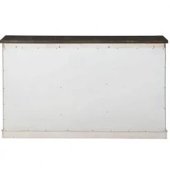 Joanna Two Tone Farmhouse Server with Glass Doors by Steve Silver -Steve Silver Online Store two tone ivory and dark oak finish steve silver sideboards buffet tables ja500sv 66 1000