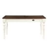 Joanna 60" W Rectangle Ivory and Mocha Wood One Drawer Writing Desk with Lift Top by Steve Silver -Steve Silver Online Store two tone ivory and mocha finish steve silver writing desks ja150d 64 1000