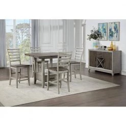 Abacus 54 in. 2-Tone Smoky Alabaster and Smoky Honey Finish Server with 2-Drawers by Steve Silver -Steve Silver Online Store two tone smoky alabaster and smoky honey finish steve silver sideboards buffet tables cu500sv 31 1000