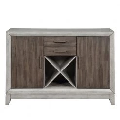Abacus 54 in. 2-Tone Smoky Alabaster and Smoky Honey Finish Server with 2-Drawers by Steve Silver