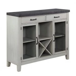 Hyland Gray Server with Glass Cabinets by Steve Silver 14 Hyland Gray Server with Glass Cabinets by Steve Silver -Steve Silver Online Store two tone stone gray and charcoal finish steve silver sideboards buffet tables hy500sv 44 1000