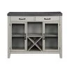 Hyland Gray Server with Glass Cabinets by Steve Silver -Steve Silver Online Store two tone stone gray and charcoal finish steve silver sideboards buffet tables hy500sv 64 1000
