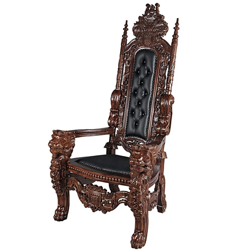 The Lord Raffles Walnut Mahogany Lion Throne Chair by Design Toscano 4 The Lord Raffles Walnut Mahogany Lion Throne Chair by Design Toscano - Image 2