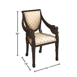 St. Gabriel Walnut Mahogany Arm Chair by Design Toscano -Steve Silver Online Store walnut design toscano accent chairs af51292 40 1000