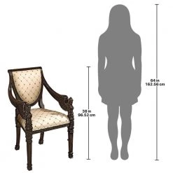 St. Gabriel Walnut Mahogany Arm Chair by Design Toscano -Steve Silver Online Store walnut design toscano accent chairs af51292 4f 1000