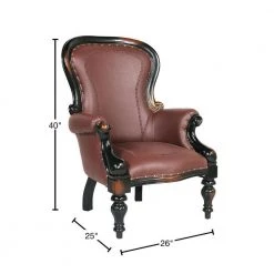 Victorian Rococo Walnut Mahogany Faux Wing Chair by Design Toscano 12 Victorian Rococo Walnut Mahogany Faux Wing Chair by Design Toscano -Steve Silver Online Store walnut design toscano accent chairs af71118 40 1000