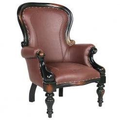 Victorian Rococo Walnut Mahogany Faux Wing Chair by Design Toscano 14 Victorian Rococo Walnut Mahogany Faux Wing Chair by Design Toscano -Steve Silver Online Store walnut design toscano accent chairs af71118 c3 1000